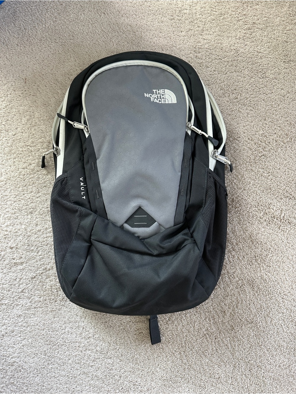 EUC The North Face Black and Gray Vault Backpack
